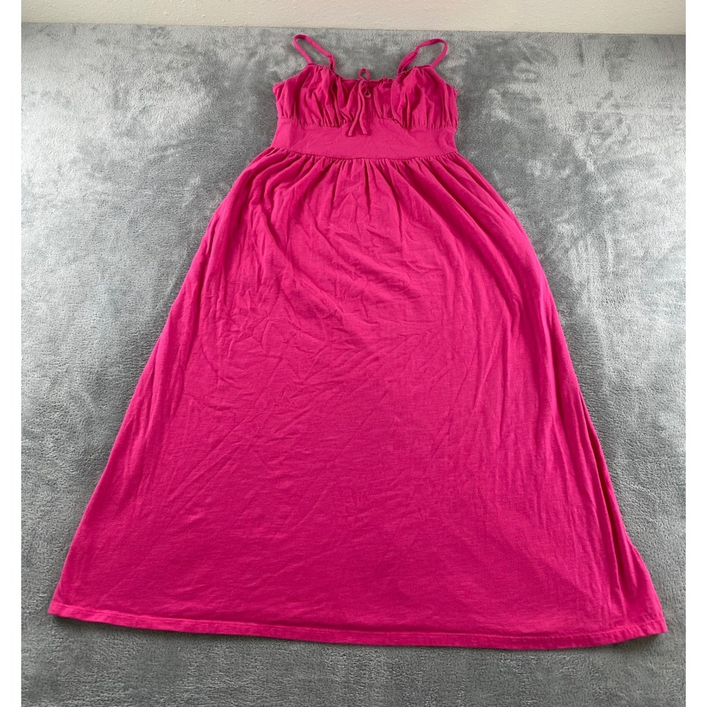 Old Navy Womens Pink Empire Waist Smocked Back Maxi Dress Med